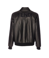 MAXI LETTERING FENDI LEATHER JACKET