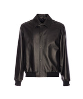 MAXI LETTERING FENDI LEATHER JACKET