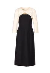 ABITO MIDI IN CREPE COUTURE