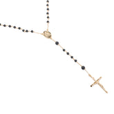 COLLANA STILE ROSARIO CON CROCE