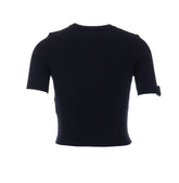 T-SHIRT IN MAGLIA A COSTE BUCKLE CON LOGO