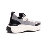 SNEAKER IN PELLE E TESSUTO