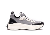 SNEAKER IN PELLE E TESSUTO