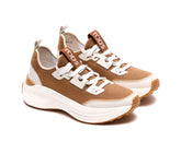 SNEAKER IN PELLE E TESSUTO