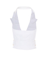 GABARDINE VEST WITH BELT
