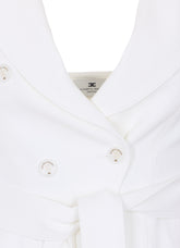 GABARDINE VEST WITH BELT