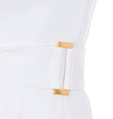 GABARDINE VEST WITH BELT