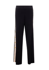 SHINY VISCOSE BAND KNITTED PANTS