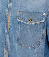 CAMICIA IN DENIM CON ZIP E BOTTONI MEDUSA
