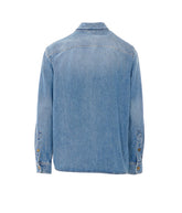 CAMICIA IN DENIM CON ZIP E BOTTONI MEDUSA