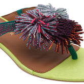 POM POM T-BAR THONG SANDALS