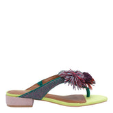 POM POM T-BAR THONG SANDALS