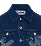 GIACCA IN DENIM CON STAMPA TROMPE L'OEIL