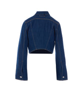 GIACCA IN DENIM CON STAMPA TROMPE L'OEIL