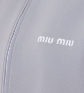 FELPA SPORTIVA CON ZIP E LOGO MIU MIU