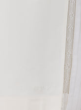 SHORT DRESS WITH PLEATED INSERT AND LACE