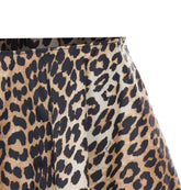 GONNA MINI CON ARRICCIATURE IN NYLON ANIMALIER