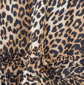 GONNA MINI CON ARRICCIATURE IN NYLON ANIMALIER