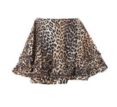 GONNA MINI CON ARRICCIATURE IN NYLON ANIMALIER