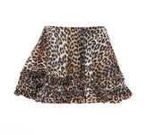 GONNA MINI CON ARRICCIATURE IN NYLON ANIMALIER