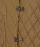 HEATH QUILTED CAPE WITH SHEARLING NECK