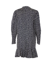 MINI ABITO A MANICHE LUNGHE IN JACQUARD DI SETA