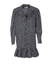 MINI ABITO A MANICHE LUNGHE IN JACQUARD DI SETA