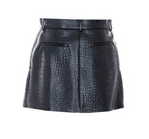 GLEBA ALLIGATOR EFFECT PAINT MINI SKIRT