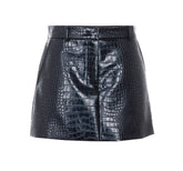 GLEBA ALLIGATOR EFFECT PAINT MINI SKIRT