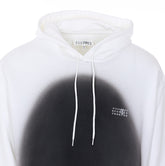 SPRAY PRINT AND LOGO HOODIE
