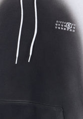 SPRAY PRINT AND LOGO HOODIE