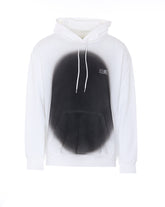 SPRAY PRINT AND LOGO HOODIE