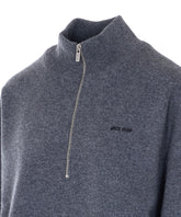 MAGLIA HALF ZIP CON LOGO MIU MIU