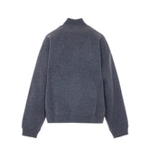 MAGLIA HALF ZIP CON LOGO MIU MIU