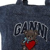 BORSA SHOPPER XXL BEAR IN TWEED DENIM