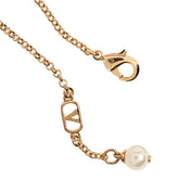 BRACCIALE OVALETTE IN METALLO E PERLA