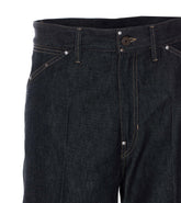 PANTALONE IN DENIM AMPIO CON BORCHIE