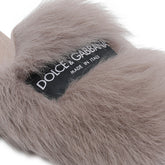 LOGO SHEARLING AND SUEDE SLIPPERS