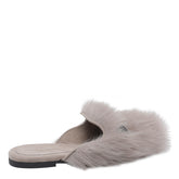 LOGO SHEARLING AND SUEDE SLIPPERS