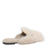 LOGO SHEARLING AND SUEDE SLIPPERS