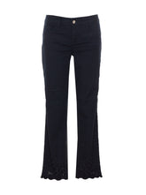 PANTALONI SKINNY CON RICAMO IN SANGALLO