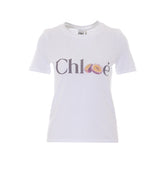 CHLOE' LOGO T-SHIRT WITH PASSION FRUIT PRINT