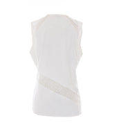 TOP SMANICATO MOLLY CON DETTAGLI IN PIZZO