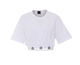 ARIANO CROPPED T-SHIRT WITH TEXAN TRIM AND DETAILS