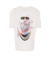 THIS IS AUTHENTIC MASK PRINT T-SHIRT