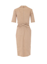 ALLYSON FITTED MIDI DRESS WITH BOW
