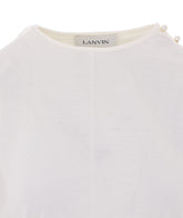 CAPE-EFFECT T-SHIRT IN COTTON AND SILK