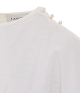 CAPE-EFFECT T-SHIRT IN COTTON AND SILK