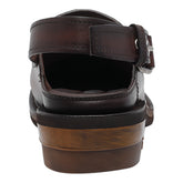 SABOT IN PELLE CON LOGO MIU MIU