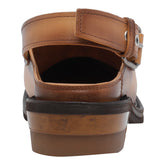LEATHER FOULE SABOT